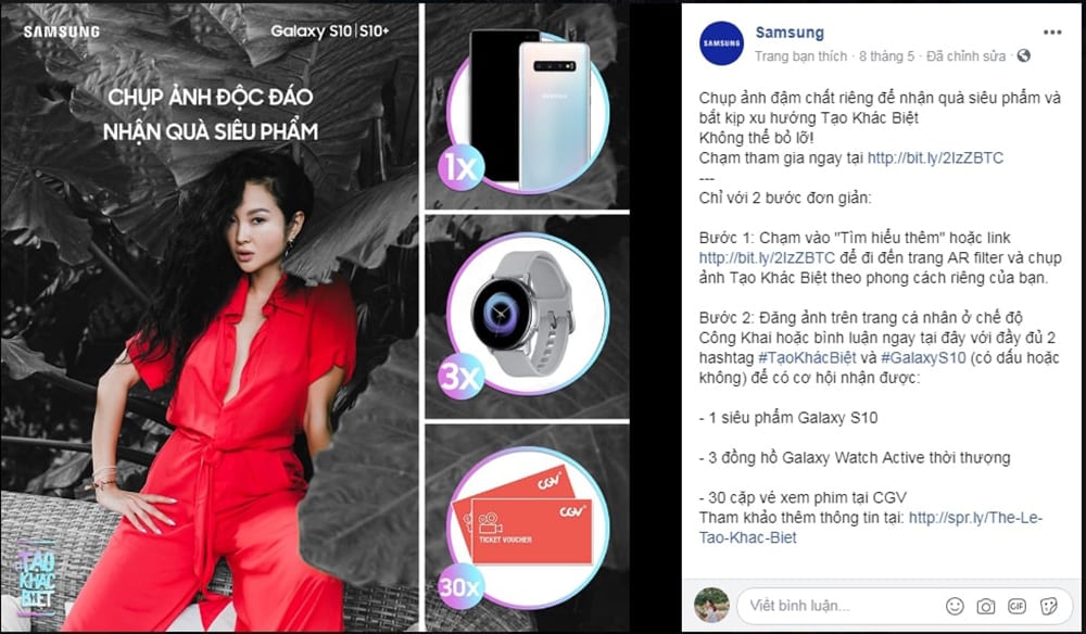 Chiến dịch Tạo khác biệt – Samsung Galaxy S10