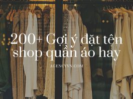 cách đặt tên shop quần áo hay