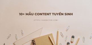 content tuyển sinh